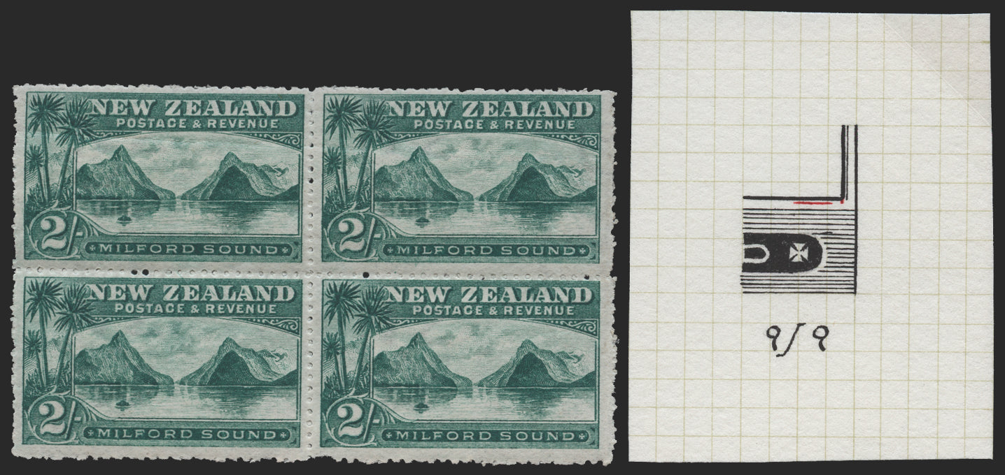 New Zealand 1902-7 2s blue-green variety, SG328a
