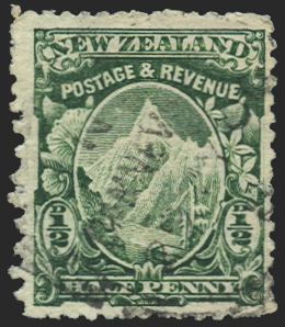 New Zealand 1902 ½d green 'Mount Cook', SG306