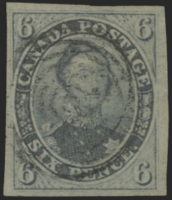 Canada 1851 6d slate-violet used, SG2