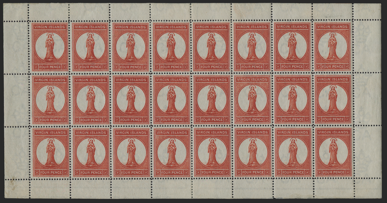 VIRGIN ISLANDS 1887-89 4d chestnut, SG35