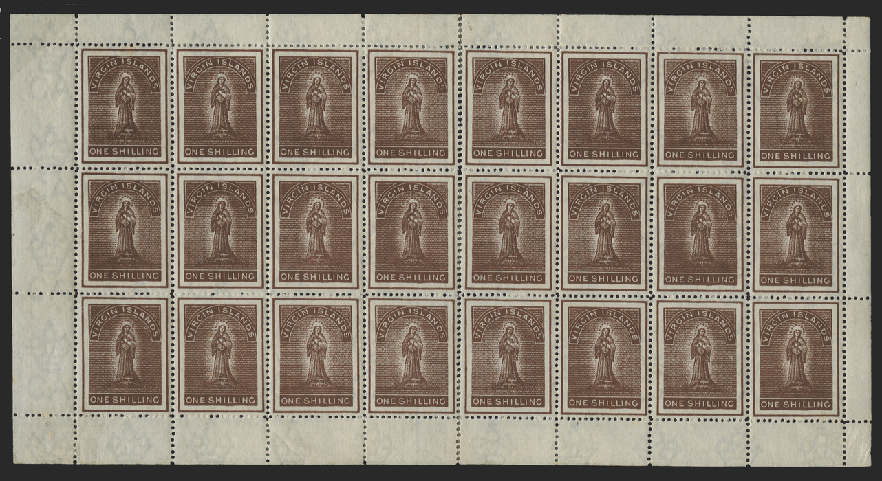 VIRGIN ISLANDS 1887-89 1s brown, SG41