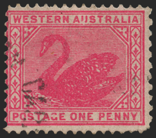 Australia 1902-11 1d carmine-rose variety, SG135a