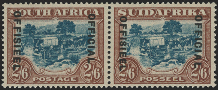 SOUTH AFRICA 1930-47 2s6d blue and brown Official, variety, SGO19b