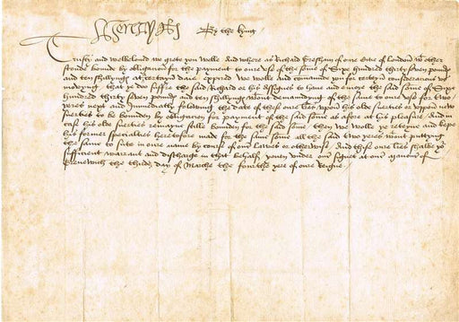 King Henry VIII Autographed Document