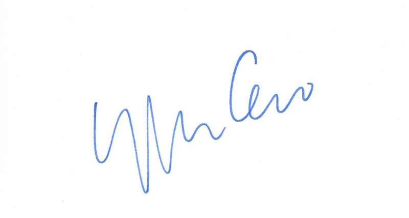 Yoko Ono Autograph