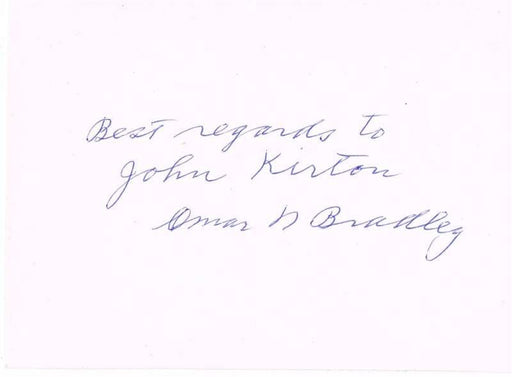 Omar Bradley Autograph
