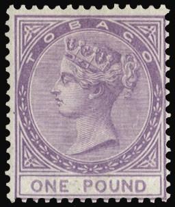 Tobago 1879 £1 mauve (Unused) SG6