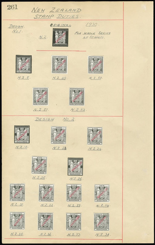 New Zealand 1930 series of 36 die proofs (SGF145/68a)