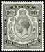 Ceylon 1921-32 Script wmk 100r grey-black (SG359he)