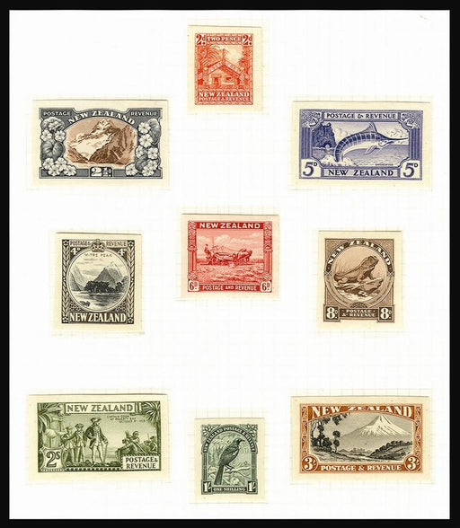 New Zealand 1935 (1 May) 'Second Pictorial' die proofs (SG559/69)