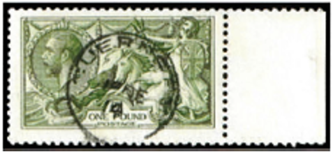 Great Britain 1913 £1 Green "Seahorses", SG403