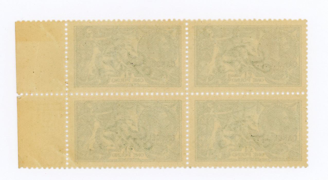 Great Britain 1913 £1 dull blue green "Seahorses", SG404