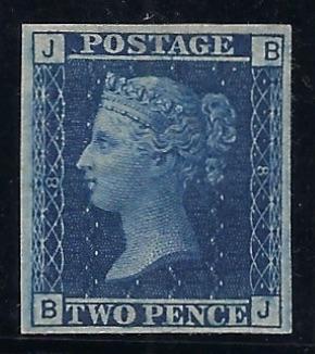 Great Britain 1858 2d Blue Plate 9. SG45var
