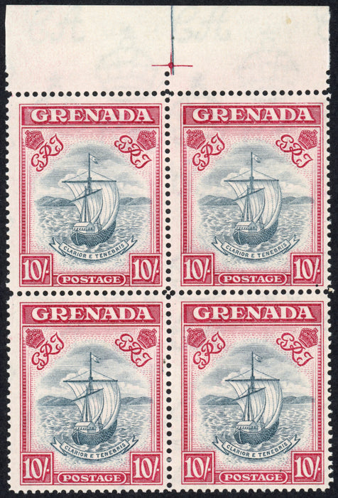 Grenada 1938-50 10s slate-blue and bright carmine, SG163b