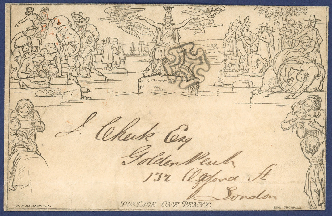 Great Britain 1840 1d Mulready Envelopes (Forme 1, Stereo A138 & Forme 2, Stereo A151), SGME2