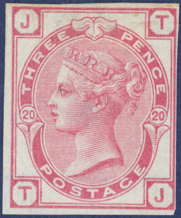 Great Britain 1879 3d rose, Plate 20, imprimatur, SG143var