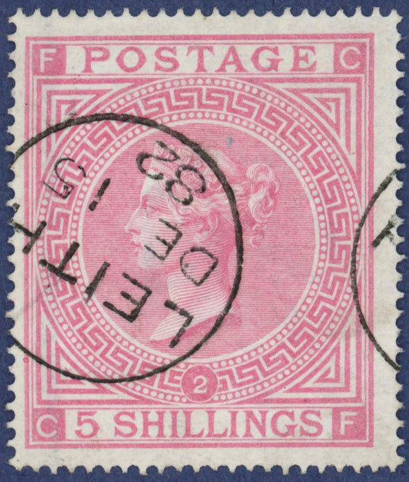 Great Britain 1874 5s pale rose Plate 2, SG127