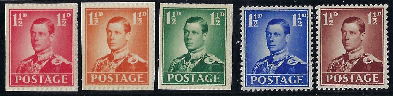 Great Britain 1936 1½d Edward VIII Coronation essays. SG459var