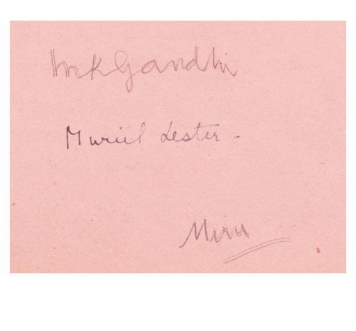 Gandhi autograph