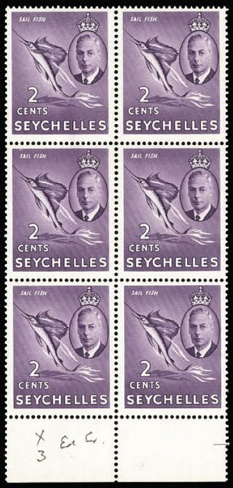 Seychelles 1952 2c lilac SG158/b