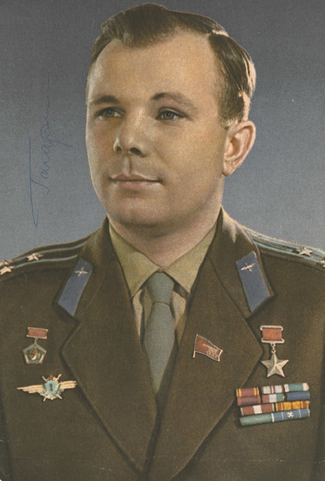 Soviet cosmonauts signed photograph postcard book
