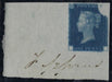 Great Britain 1840 1d Deep blue 'Rainbow trial' (State 3). SG DP20
