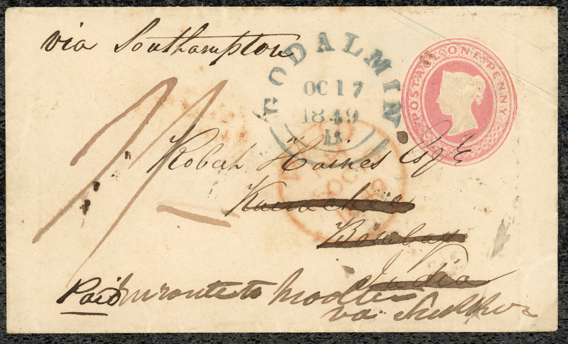 Great Britain 1841 1d Pink envelope