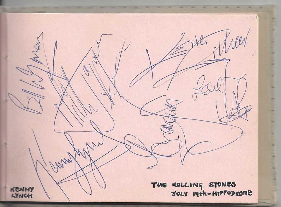 Rolling stones autograph