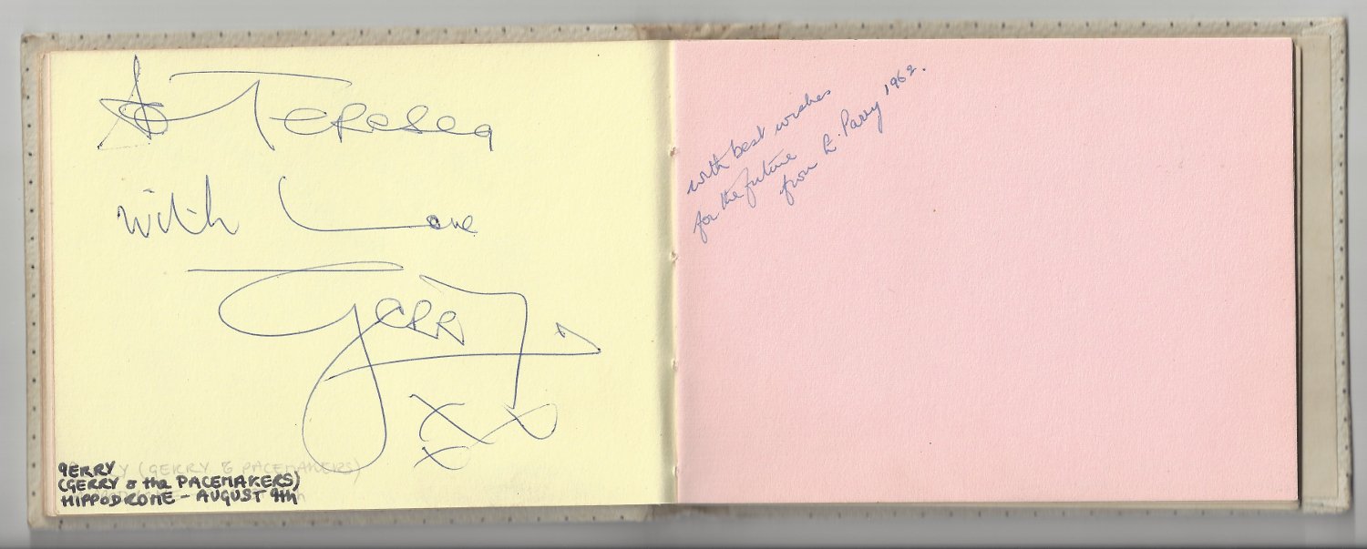 Full set of Rolling Stones autographs from 1964, including Brian Jones