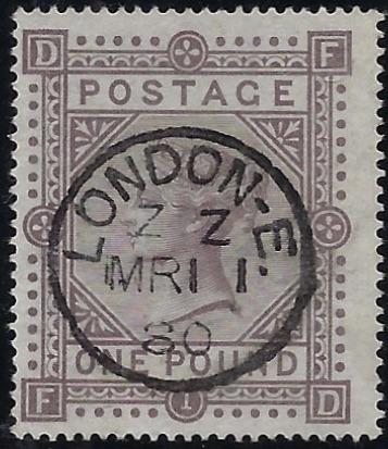 Great Britain 1878 £1 Brown-lilac Plate 1. SG129