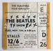 Original 1963 Beatles concert ticket