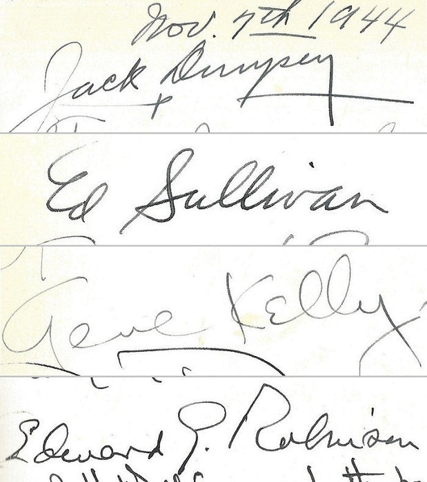 Café Chambord Guest Book Signed by Stars of the 1940s