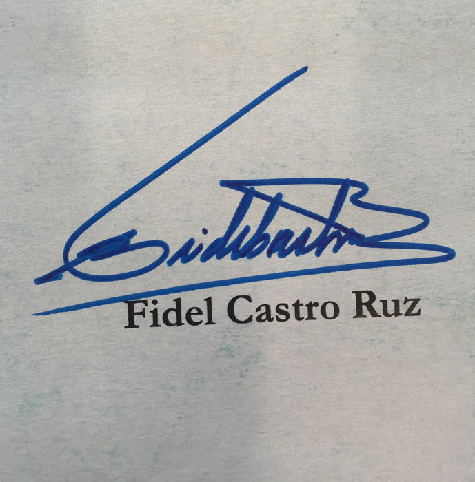 Fidel Castro Signed Certificate 