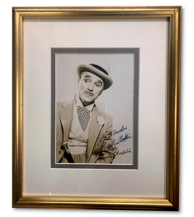 Charlie Chaplin signed photograph as Monsieur Verdoux