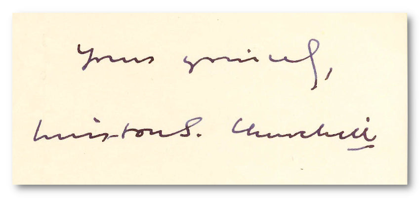 Winston Churchill signed Christmas turkey letter