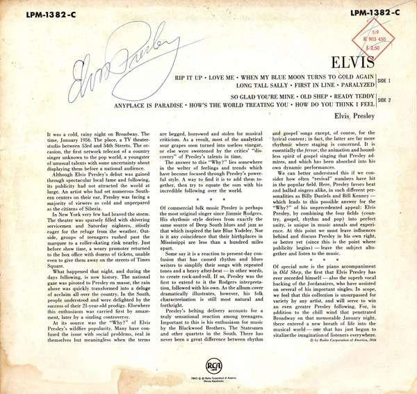 Elvis Presley Twice-Signed Album