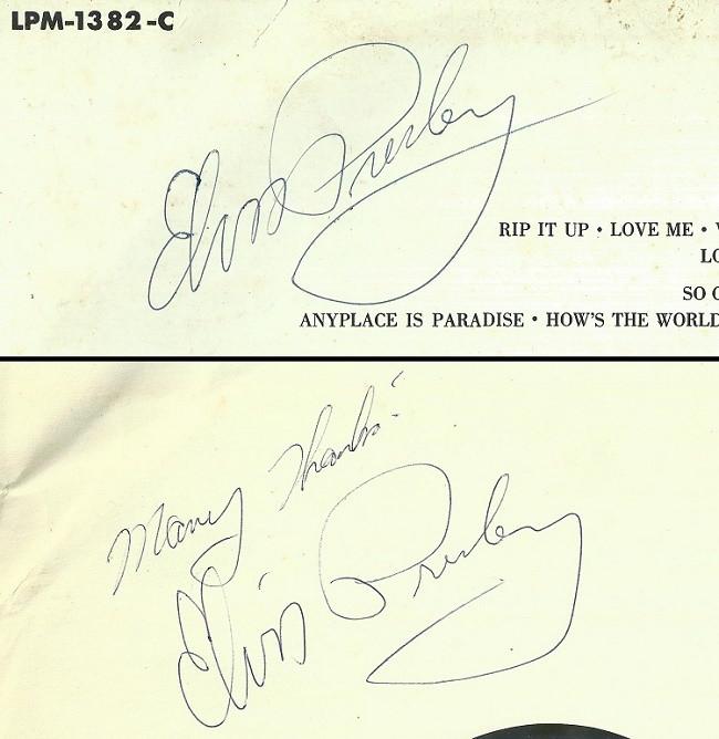 Elvis Presley Twice-Signed Album