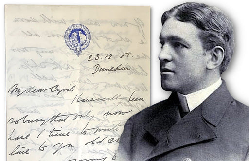 Ernest Shackleton handwritten letter from the Discovery Expedition