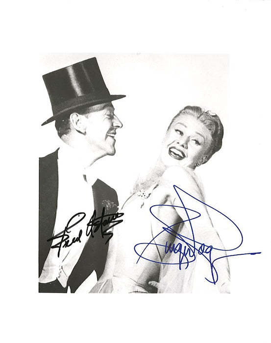 Fred Astaire and Ginger Rogers signed black and white photograph