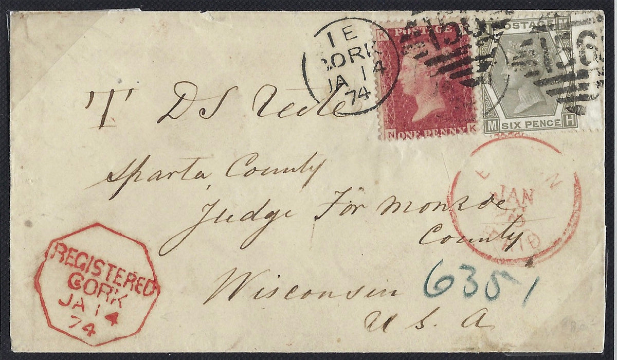 Great Britain 1874 Transatlantic mail, SG43,125