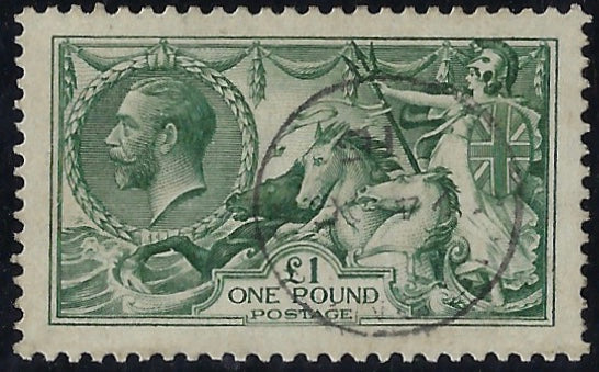Great Britain 1913 £1 Green "Seahorse", SG403
