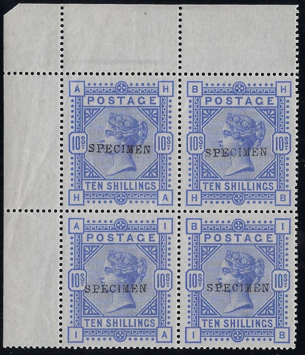 Great Britain 1884 10s Cobalt (white paper). SG 182s