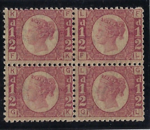Great Britain 1870 1/2d Rose red SG48