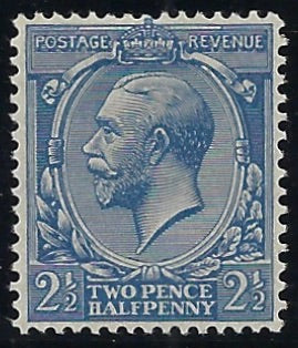 Great Britain 1924 1½d Blue (No Watermark). SG422a