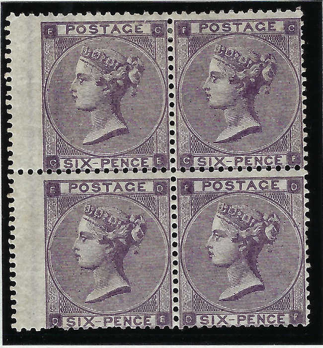 Great Britain 1862 6d Deep lilac Plate 3 (Watermark inverted), SG83w