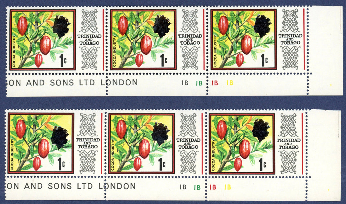 Trinidad & Tobago 1969-72 1c "Cocoa industry" variety, SG339var
