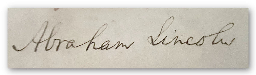 Abraham Lincoln signed U.S Civil War military commission