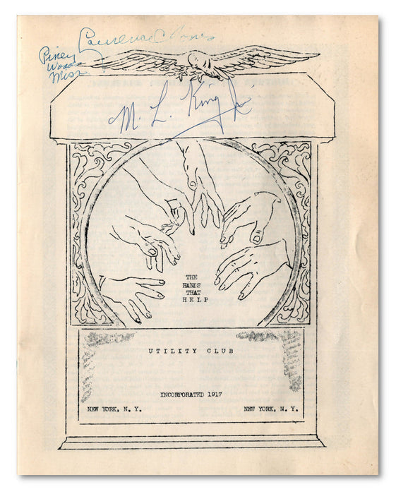 Martin Luther King signed programme