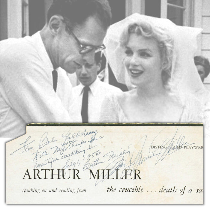 Marilyn Monroe and Arthur Miller signed album sleeve