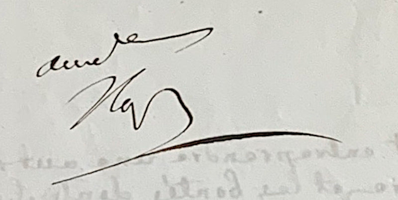 Napoleon Bonaparte signed letter